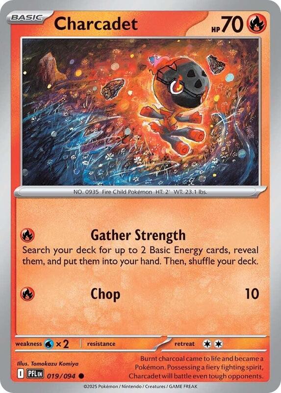 Charcadet Pokemon card from ME02: Phantasmal Flames