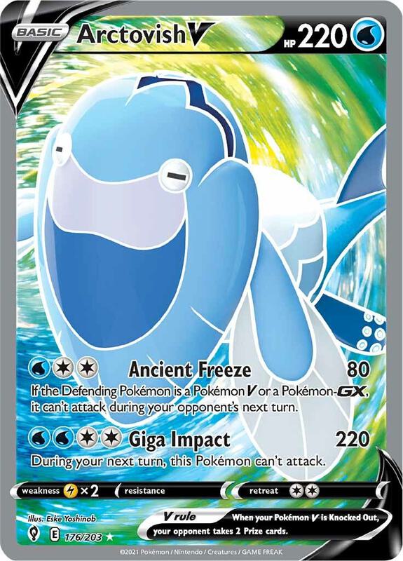Arctovish V (Full Art) Pokemon card from SWSH07: Evolving