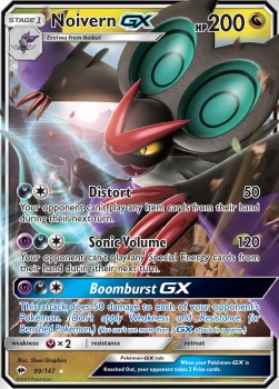 Noivern GX Pokemon card from Burning Shadows