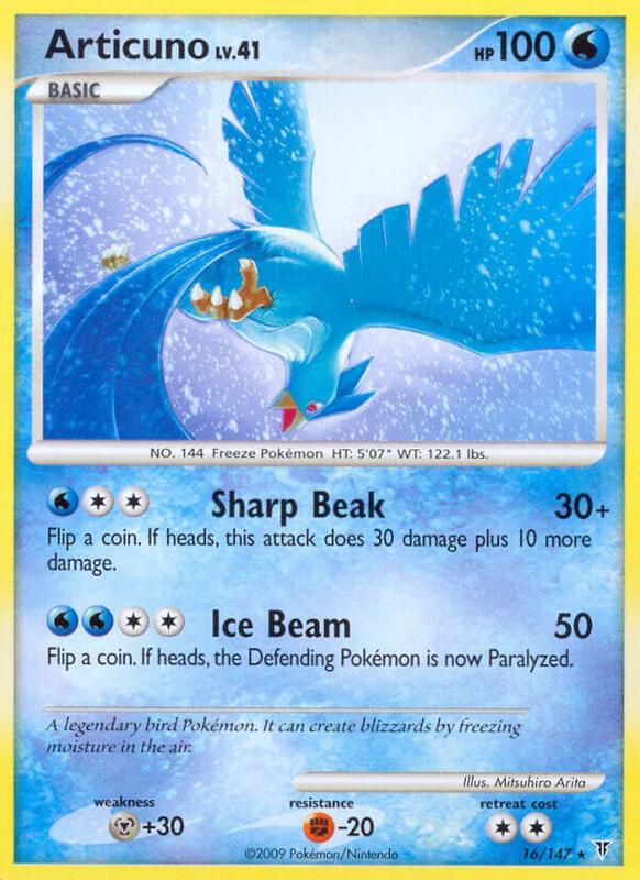 Articuno (16) Pokemon card from Supreme Victors