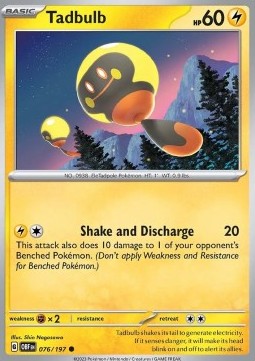 Tadbulb Pokemon card from Obsidian Flames