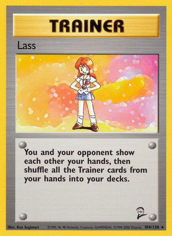 Lass Pokemon card from Base Set 2