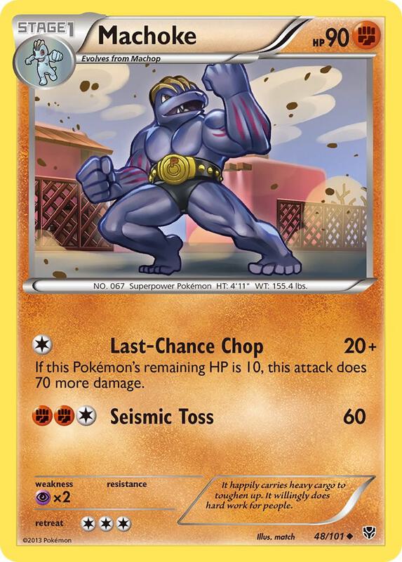 Machoke Pokemon card from Plasma Blast