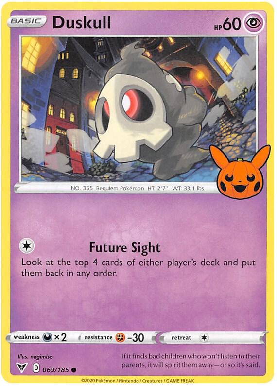 Duskull Pokemon card from Trick or Trade BOOster Bundle 2023