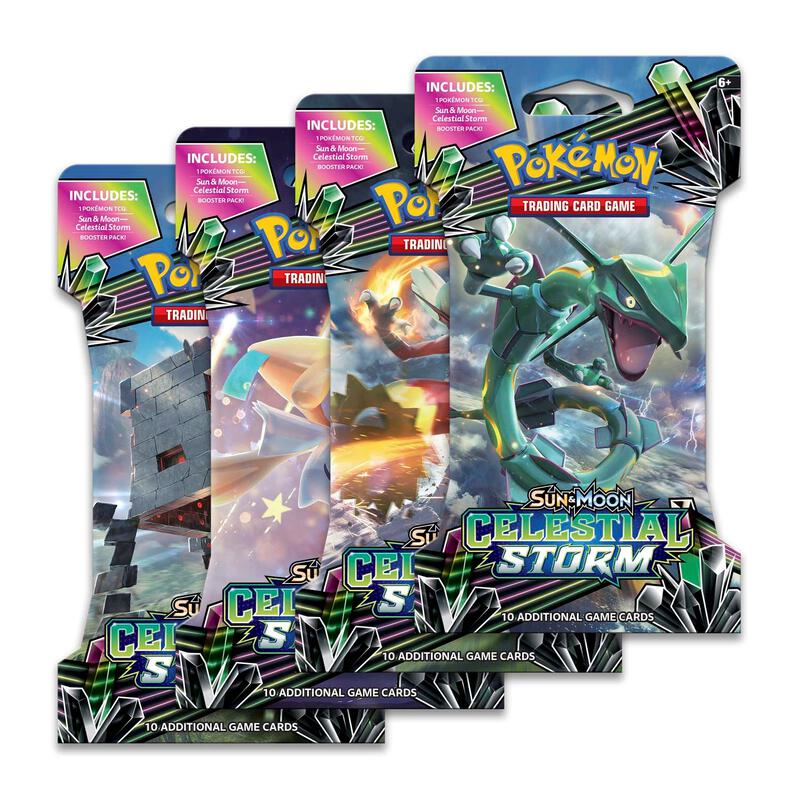 Celestial Storm Sleeved Booster Pack Art Bundle [Set of 4] Pokemon card from SM - Celestial Storm