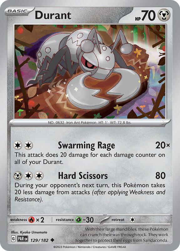 Durant Pokemon card from SV04: Paradox Rift