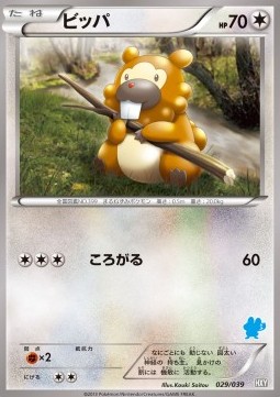 Bidoof Pokemon card from XY Beginning Set