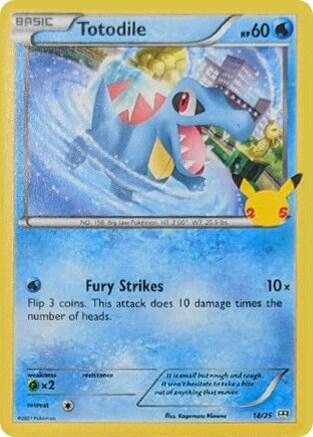 Totodile Pokemon card from McDonald's 25th Anniversary Promos