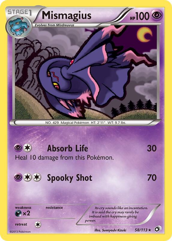 Mismagius Pokemon card from Legendary Treasures