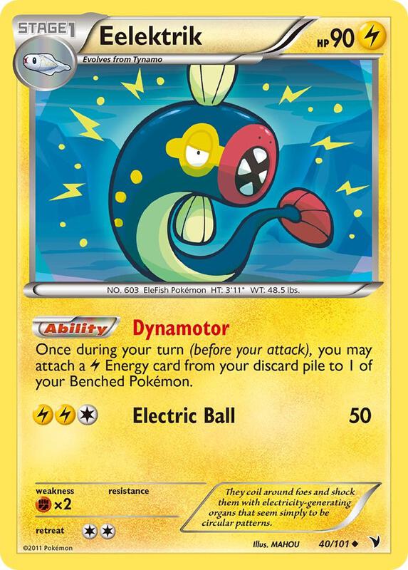 Eelektrik Pokemon card from Noble Victories