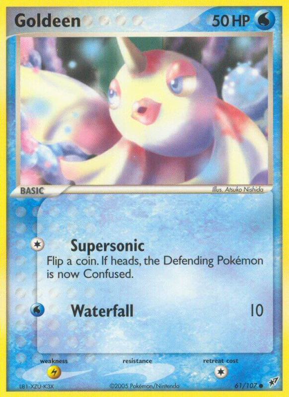 Goldeen Pokemon card from Deoxys