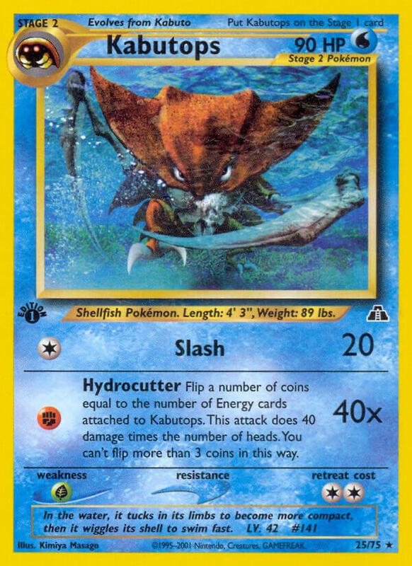 Kabutops (25) Pokemon card from Neo Discovery