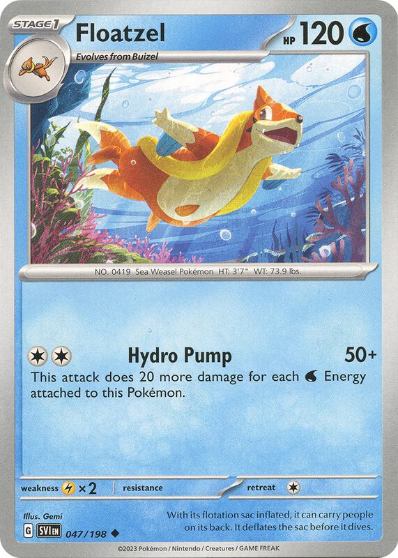 Floatzel Pokemon card from SV01: Scarlet & Violet Base Set