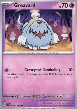 Greavard Pokemon card from Scarlet Violet