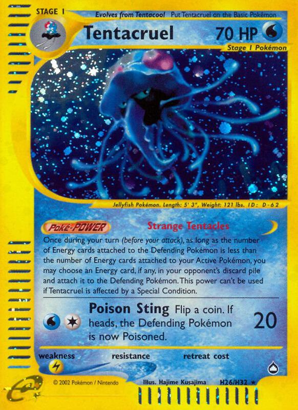 Tentacruel (H26) Pokemon card from Aquapolis