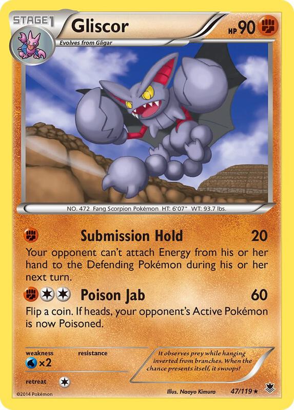 Gliscor Pokemon card from XY - Phantom Forces