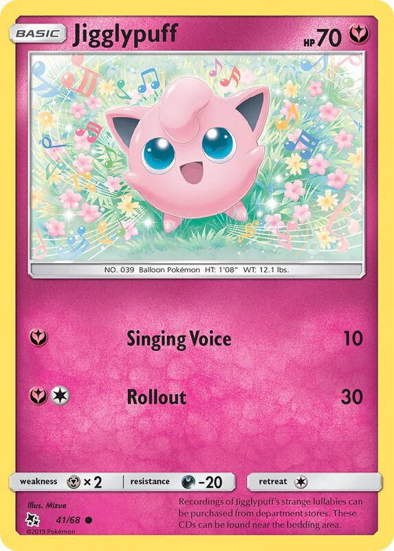 Jigglypuff Pokemon card from Hidden Fates