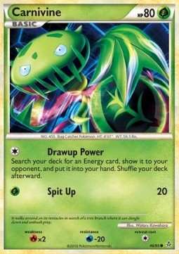 Carnivine Pokemon card from Unleashed