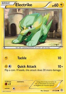Electrike Pokemon card from Dragons Exalted