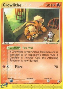 Growlithe (Holo) Pokemon card from EX Sandstorm