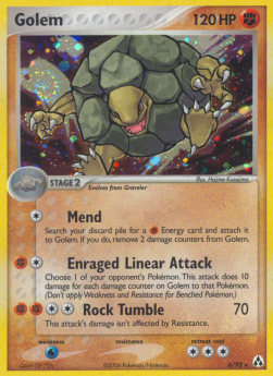 Golem Pokemon card from EX Legend Maker