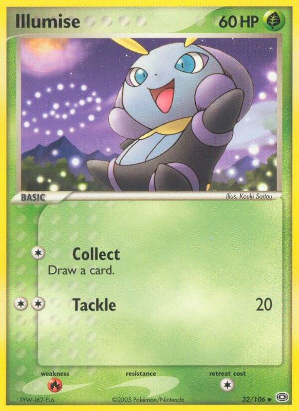 Illumise Pokemon card from Emerald