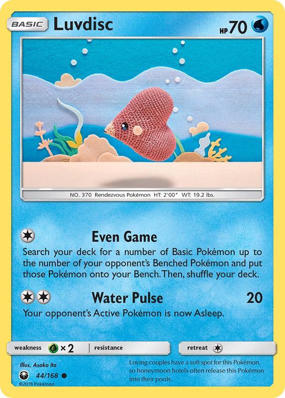 Luvdisc Pokemon card from SM - Celestial Storm