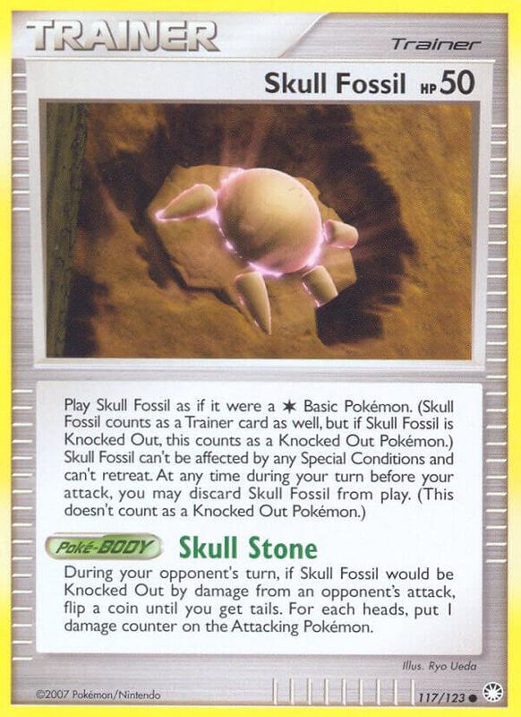 Skull Fossil Pokemon card from Mysterious Treasures