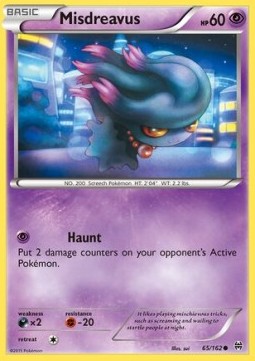 Misdreavus Pokemon card from BREAKthrough