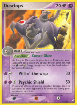 Dusclops Pokemon card from EX Crystal Guardians