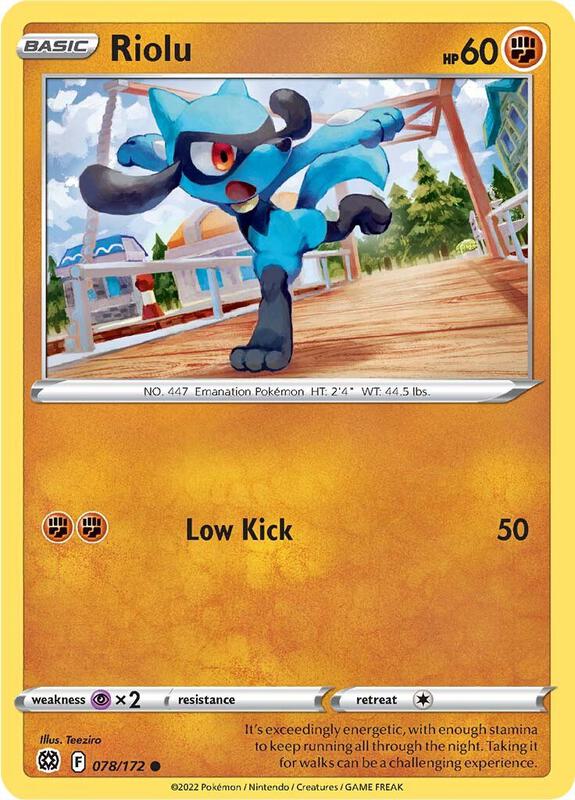 Riolu Pokemon card from SWSH09: Brilliant Stars