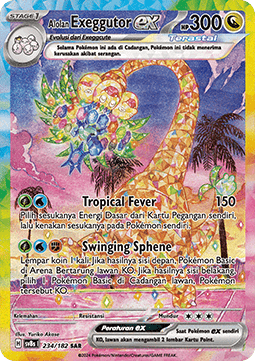 Alolan Exeggutor ex Pokemon card from Stellar Lightning