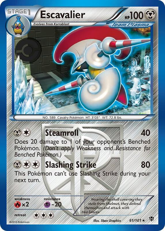 Escavalier (Team Plasma) Pokemon card from Plasma Blast