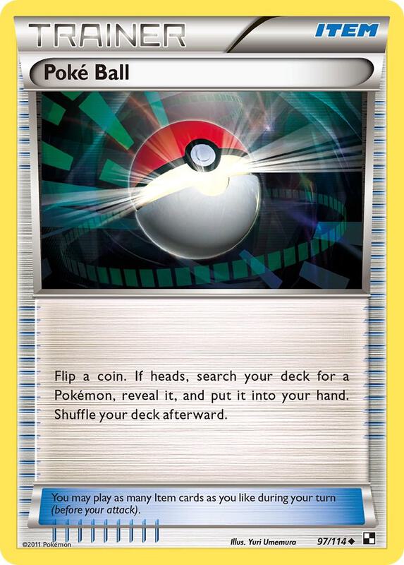 Poke Ball Pokemon card from Black and White