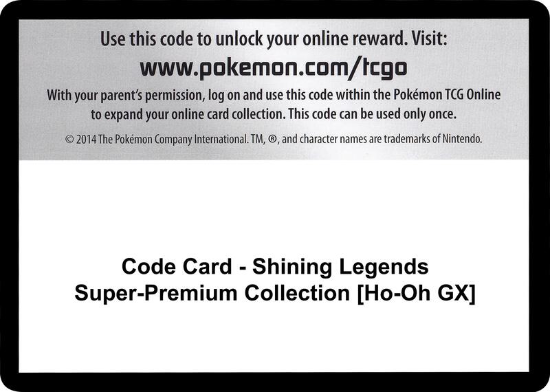 Code Card - Shining Legends Super-Premium Collection [Ho-Oh GX] Pokemon card from Shining Legends