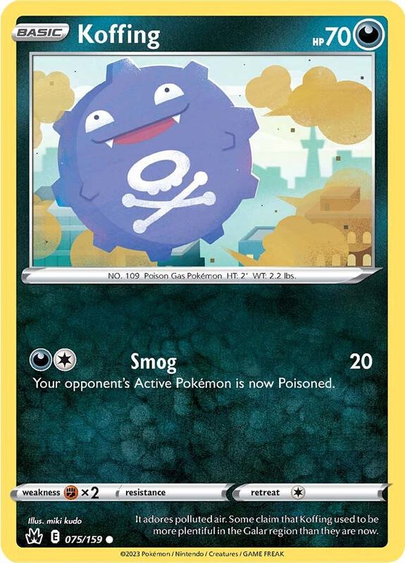 Koffing Pokemon card from Crown Zenith