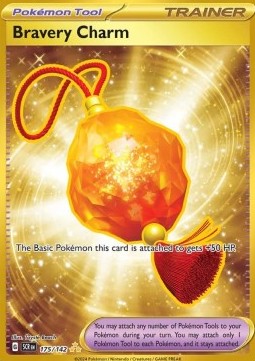 Bravery Charm Pokemon card from Stellar Crown
