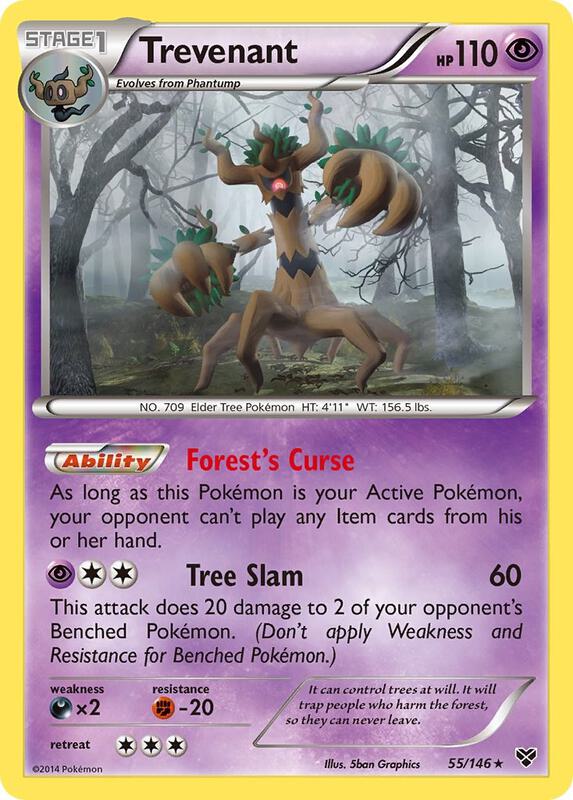 Trevenant Pokemon card from XY Base Set