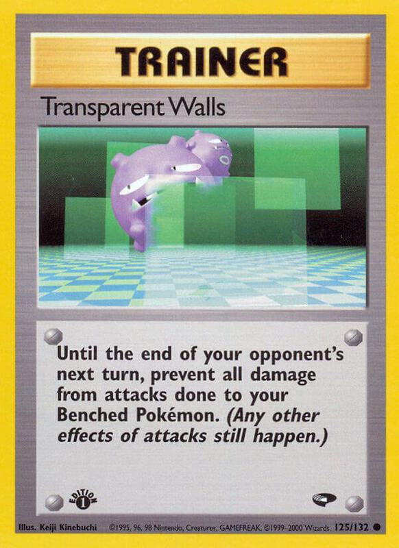 Transparent Walls Pokemon card from Gym Challenge