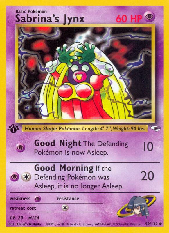 Sabrina's Jynx Pokemon card from Gym Heroes