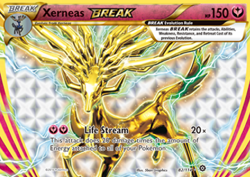 Xerneas BREAK Pokemon card from Steam Siege