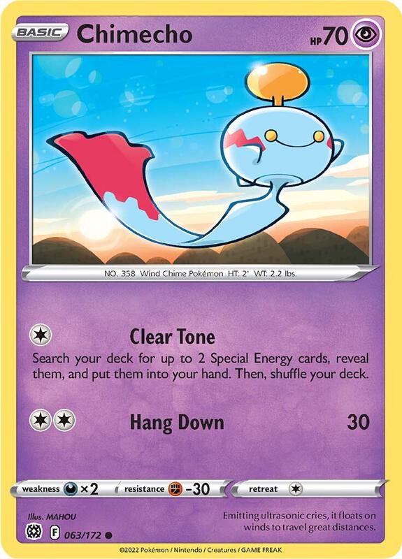 Chimecho Pokemon card from SWSH09: Brilliant Stars
