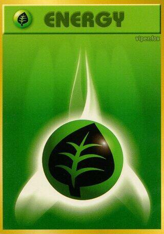Grass Energy (Japanese) Pokemon card from Expansion Pack