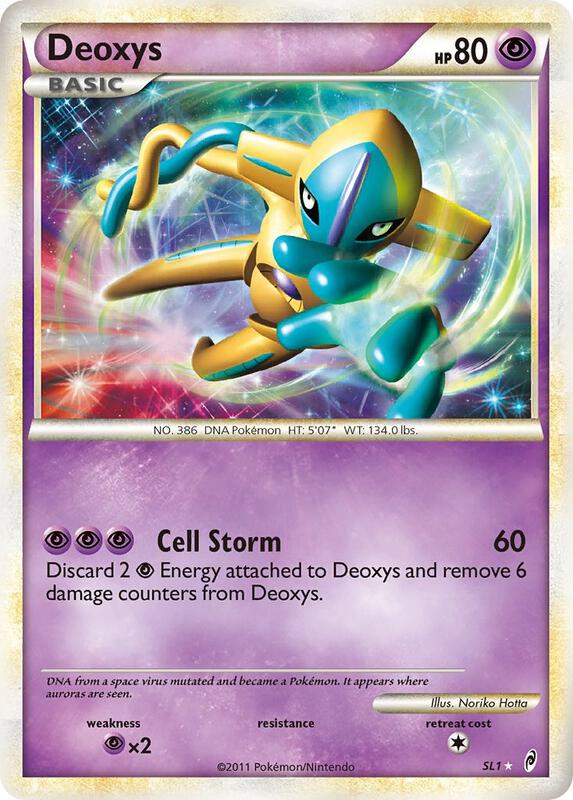 Deoxys (Shiny) Pokemon card from Call of Legends