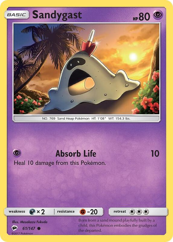 Sandygast Pokemon card from SM - Burning Shadows