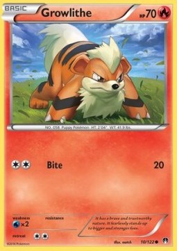 Growlithe Pokemon card from BREAKpoint