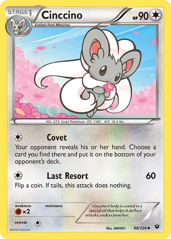 Cinccino (88) Pokemon card from XY - Fates Collide