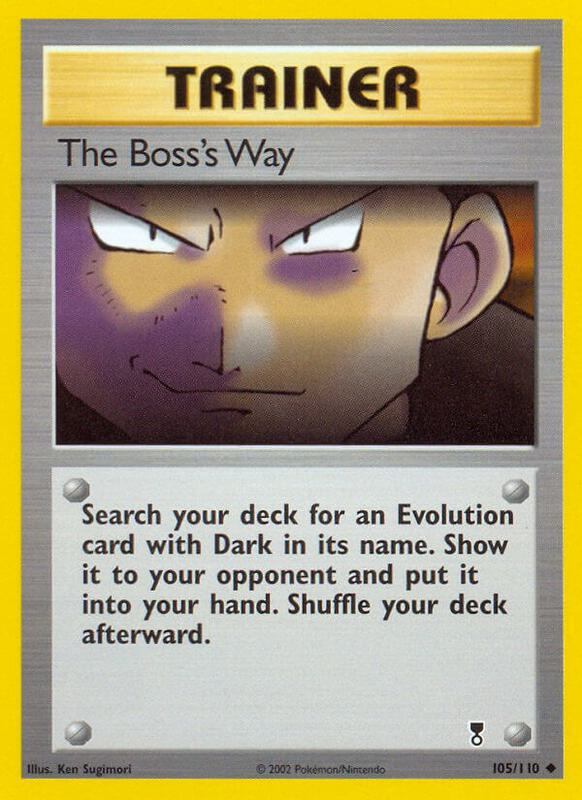 The Boss's Way Pokemon card from Legendary Collection