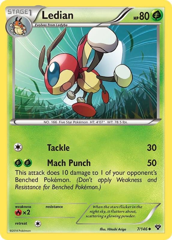 Ledian Pokemon card from XY Base Set