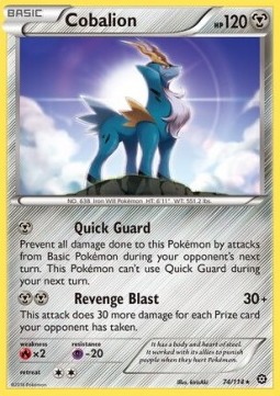 Cobalion Pokemon card from Steam Siege